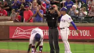 Willie Calhoun 1st MLB hit 091217