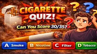 35 Cigarette 🚬 Questions - How many can you answer? #quizchallenge #dailyquiz #cigarette 