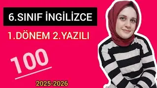 6.SINIF İNGİLİZCE 1.DÖNEM 2.YAZILI ÇÖZÜMLÜ SORULAR