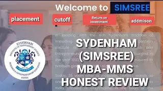 SYDENHAM (SIMSREE) HONEST REVIEW NOT PAID VIDEO |MBA-MMS| SYDENHAM INSTITUTE OF MANAGMENT,MUMBAI