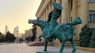Azerbaijan Nizami street silent walk 4K 60FPS