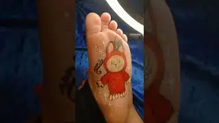 Red Apple Labubu (On My Foot With Face Paint)