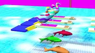 Colourful 3 duck and 3 fish video #duck  #fish