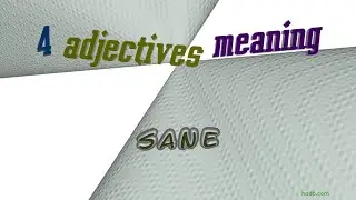 sane - 6 adjectives meaning sane (sentence examples)