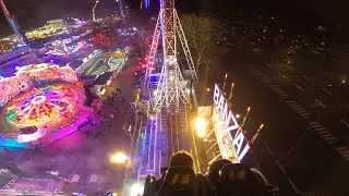 Banzai (Bonneau) Back Car Night Time On Ride Foire Aux Plaisirs de Bordeaux 2023