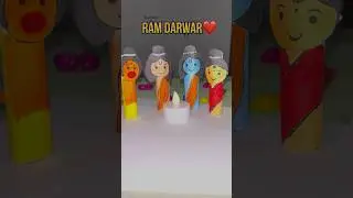 DIY Cutest Puppet Ram Darbar 🙏 #art #diy #happydussehra #shorts #SachiArts