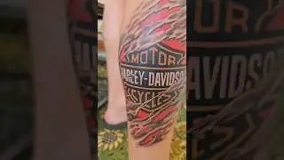 Harley Davidson Logo Tattoo | Under skin | 4K