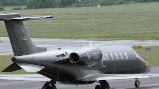 Good Looking Learjet 45 M-RBIG - Wet take off - Gloucestershire Airport