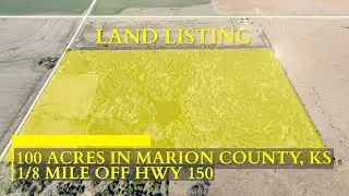 100 ACRES MARION COUNTY, KS - 2 Ponds, Old Barn, Silo, Pasture, Trees & Hunting