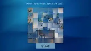 Malta Poster Print Wall Art | Malta Cliff Coastline Home Decor Gift Hanging | Malta Digital Print...
