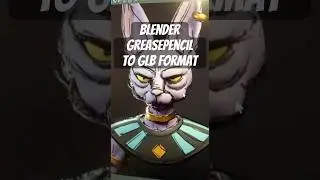 How to export greasepencil from blender into a GLB file. #blender3d #blendertutorial #greasepencil