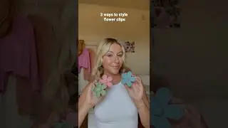 Flower clips are the cutest summer hair accessory! #hairtutorial #hairstyleinspo #shorthairstyles