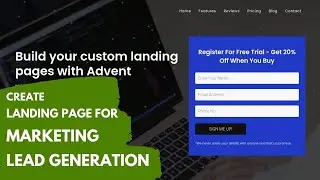 18+ Marketing Landing Page for Lead Generation | Landing Page with Form | Advent WordPress Theme
