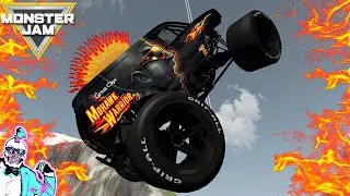 Monster Jam INSANE High Speed Jumps and Crashes #4 | BeamNG Drive