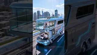 Skyline Glass Villa &ndash; Futuristic Luxury Motorhome ✨🚐 #shorts #adventure #travel #futurecars
