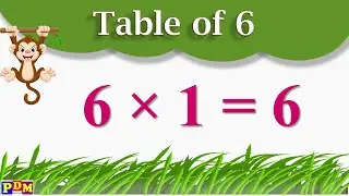 Table of 6 | Table of Six | Multiplication Table of 6 x 1 = 6 ka Times Tables Practice in English,