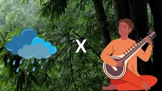 Sitar and Tabla Melodic Indian Classical Relaxation Music with Rain | Soothing Instrumental