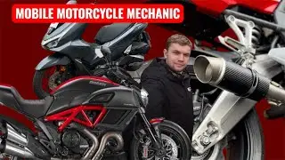 3 REAL MOBILE MOTORCYCLE MECHANIC JOBS | Exhaust System, Diagnostics & Crash repair 