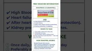 Ramipress 2.5 Tablet Uses | BP Control Medicine | Ramipril Explained