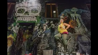 Artists repaint murals in Freak Alley Gallery