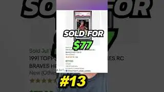 1991 Topps Chipper Jones rookie card value graded PSA 10 #topps #shorts #baseballcards