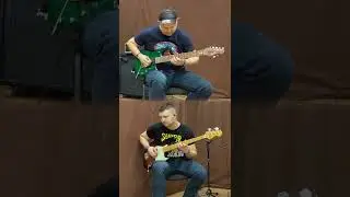 J.S BACH on electric and bass guitar! #shorts #guitar #rock #guitarist