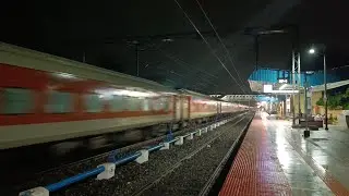 SGUJ WAP 7 with 22503 CAPE Dibrugarh Vivek Exp attacks BHP flat at 110 KMPH in heavy monsoon rain!🔥⚡