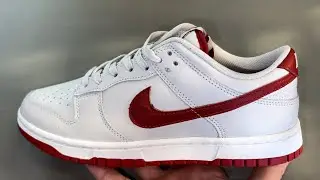 Nike Dunk Low Vast Grey Varsity Red Shoes