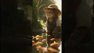 The Little Cat&rsquo;s fishing skills 🐾 | Cute AI Cinematic Short #shorts