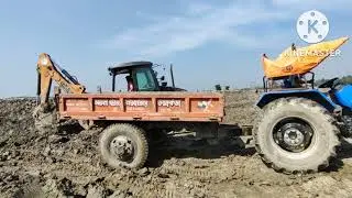 7th day || jcb looding in 5 tractor|| new jcb vedio || sonalikadi 60 rx 🔥and new holand tractor