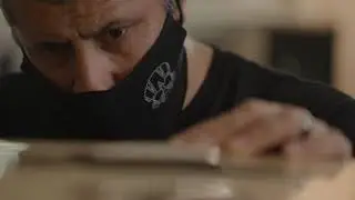Acoustic Guitar Pick-up Installation Shot on RED Komodo6K