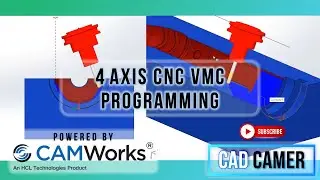 4 Axis CNC VMC Programming | Blow Mould Die | CAMWorks Tutorial | CAD CAMER | #cam