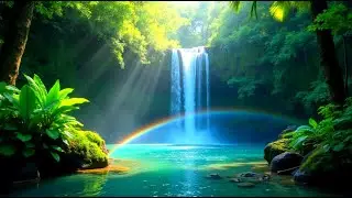 Waterfall Paradise: Lush Greenery & Rainbow Mist - Yapah Relaxing