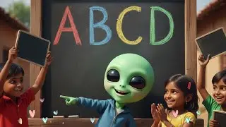 | गांव के बच्चों को A B C सिखाने आया एलियन | Kids Alphabet Alien Cartoon Video | #Alien #ABCStory