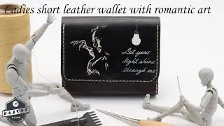 Leather art - Ladies short leather wallet with leather art