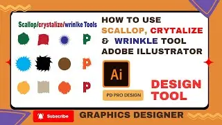 How to use the Scallop, Crystallize and Wrinkle Tools in Adobe Illustrator Bangla Tutorials