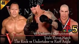 WWE2K25 vengeance 2002 The Rock vs The Undertaker (C) vs Kurt Angle (PS5)