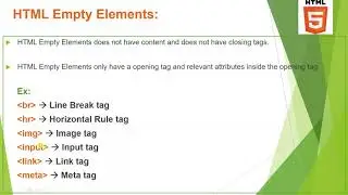10  HTML Empty Elements