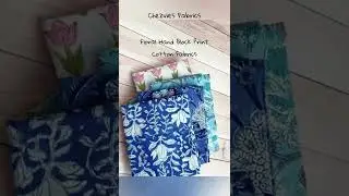 Floral hand block print cotton fabrics #etsyshop #fabricshop #blockprintfabric