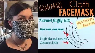 How to Make a Cloth FaceMask (((with Filter))) Tutorial - for all Skill Levels even Beginners