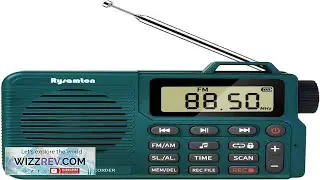 Rysamton Portable AM FM Radio Digital Radio Recorder Bluetooth 5.0 Alarm and Sleep