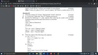Structured Programming 2017 Revision - Question 3 Special Video