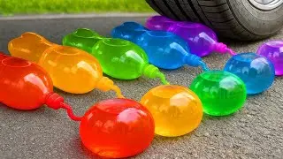 Crushing Experiments Video! &Car vs Crunchy Color Giant Rainbow Soda Bottles & Soft Things By Car