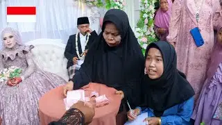 indonesia marriage culture, When visiting the groom's house, Muslim wedding in village