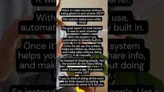 Want to make income without being glued to your phone 24/7? This system runs even when I&rsquo;m offline
