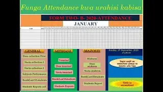JINSI YA KUFUNGA ATTENDANCE YA WANAFUNZI KILA MWEZI