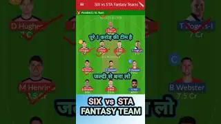 SIX vs STA Dream11 Prediction || Sydney Sixers vs Melbourne Stars today's match #viral #possible11