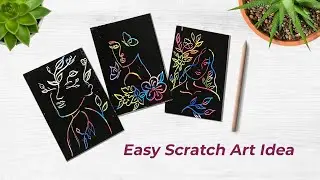 Magic Scratch Art | Easy One line art | Scratch Art tutorial |  Magic Note Book Art | Magic Book