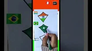 🇮🇳🇧🇷🇦🇷 Flag Drawing #littleslearningtv #shorts #drawing #art #independenceday #viral