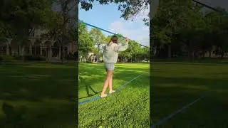 The slackers learn to slackline #shorts #slacklining #explore #slackliner #try #fitness
